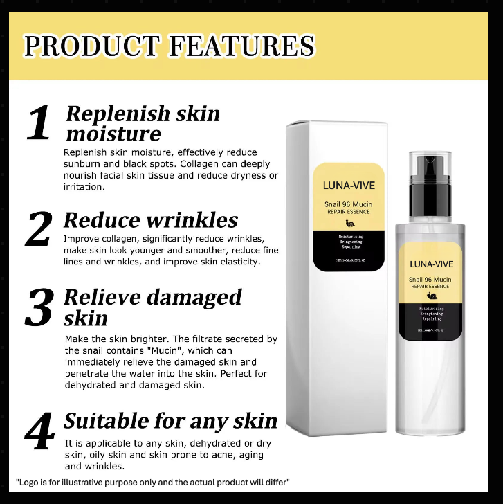 Luna-vive's Snail Mucin Essence Face Serum